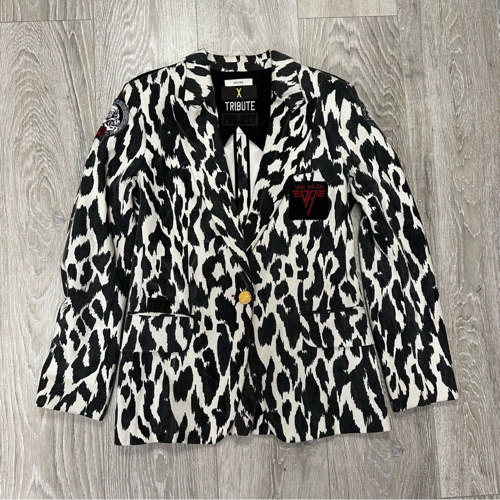 Celine X Tribute Project Van Halen animal print jacket